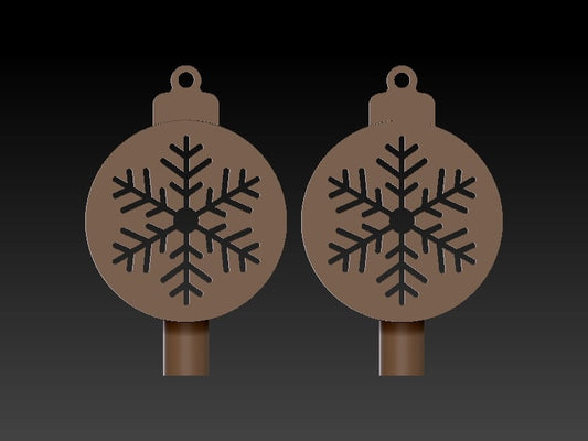 Christmas Snowflake Bauble, Bubble Wand (please contact for colour preferences)