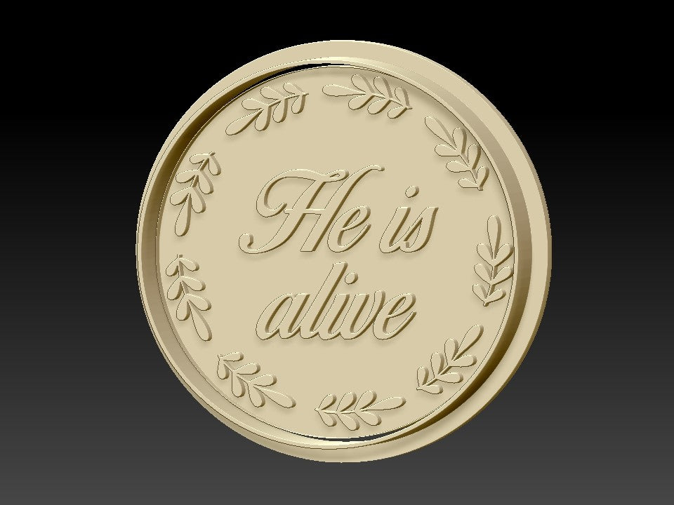 Easter He Is Alive, Cookie Cutter with Stamp and Cutter