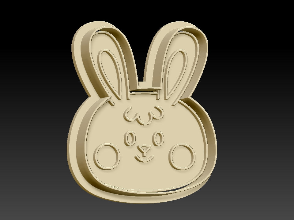 Easter Bunny, Cookie Cutter with Stamp and Cutter