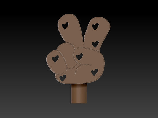 Heart Peace Fingers, Bubble Wand (please contact for colour preferences)