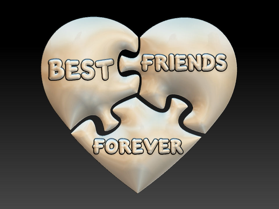 Best friends Hearts 3 pcs, Bath Bomb moulds