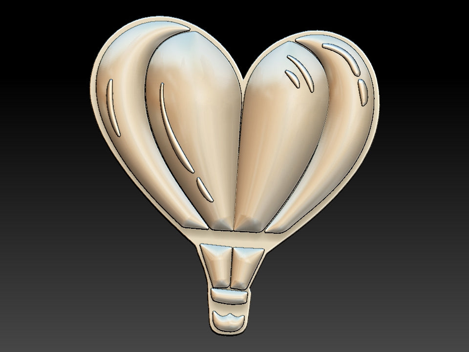 Hot Air Balloon Heart, Bath Bomb Mould